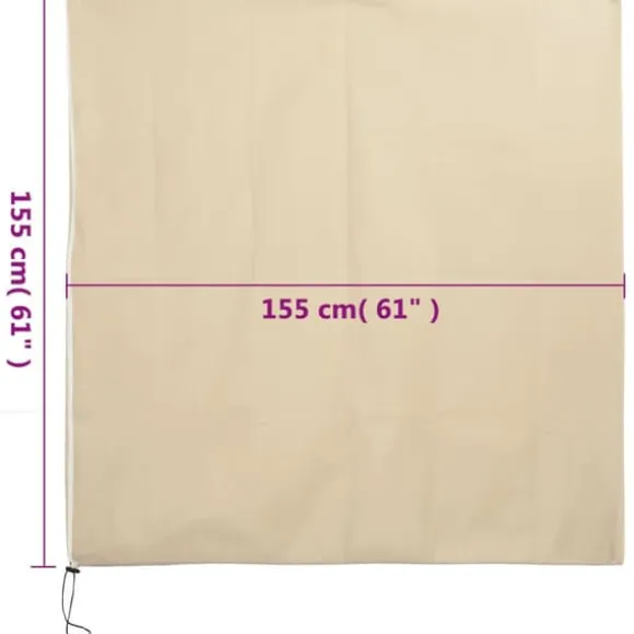 Planteovertræk med lynlås - Vinterbeskyttelse til planter | Size: 1,55x1,55 m | 2 stk. | 70 g/m²
