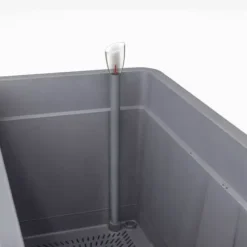 Planter Deroma Cosmo Grey Plastic Recycled plastic 38 x 38 x 39 cm Squared Bucket 38 cm