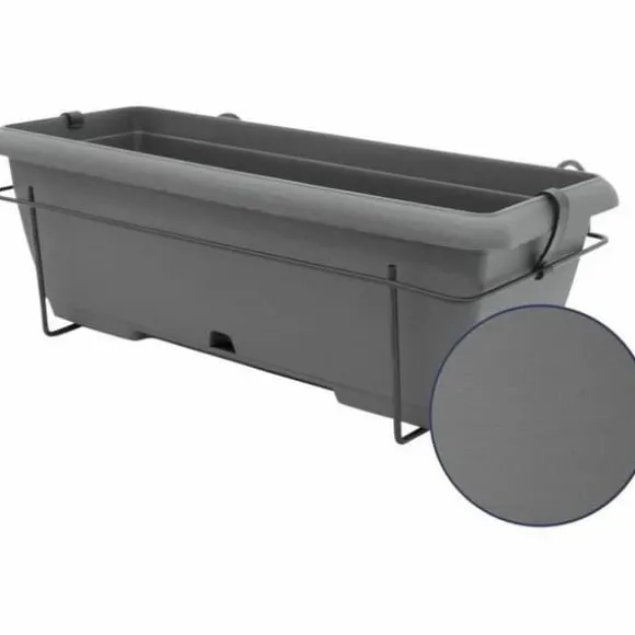 Planter Garden ID Anthracite Stone effect 50 cm