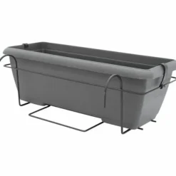 Planter Garden ID Anthracite Stone effect 50 cm