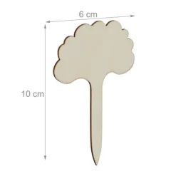 Planteskilte, 10x6x0,2 cm, Natur, Træ