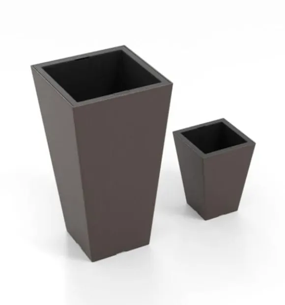 Plantesæt, 25x25x35 cm og 29x29x57 cm, Brun