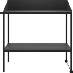 Plantestativ i galvaniseret stål - 2 hylder | Farve: Antracitgrå | Størrelse: 100x54,5x100 cm