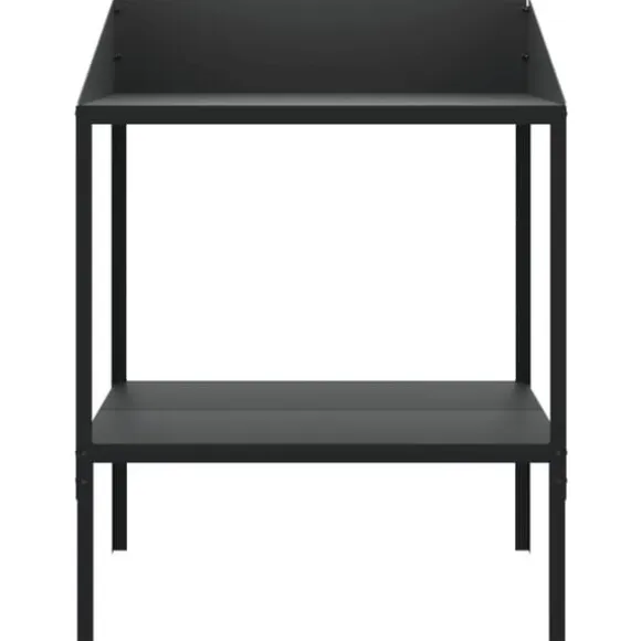 Plantestativ i galvaniseret stål - Robust blomsterstativ | Størrelse: 75,5x54,5x100 cm | Farve: Antracitgrå