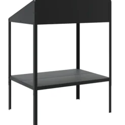 Plantestativ i galvaniseret stål - Robust blomsterstativ | Størrelse: 75,5x54,5x100 cm | Farve: Antracitgrå
