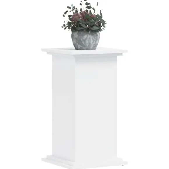 Plantestativ i konstrueret træ - Stabilt og stilrent | Størrelse: 33x33x60 cm | Farve: Hvid