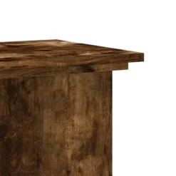Plantestativ i konstrueret træ - Tidløst og stabilt design | Farve: Røget egetræ | Størrelse: 33x33x60 cm