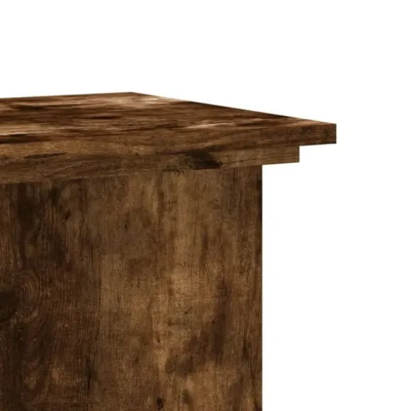 Plantestativ i konstrueret træ - Tidløst og stabilt design | Farve: Røget egetræ | Størrelse: 33x33x60 cm