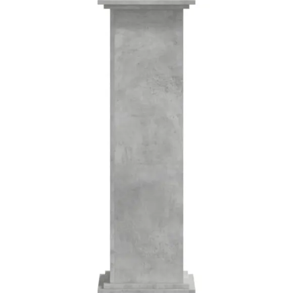 Plantestativ i konstrueret træ - Blomsterstativ | Størrelse: 33x33x100 cm | Farve: Betongrå