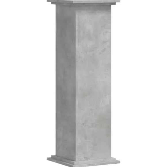 Plantestativ i konstrueret træ - Blomsterstativ | Størrelse: 33x33x100 cm | Farve: Betongrå