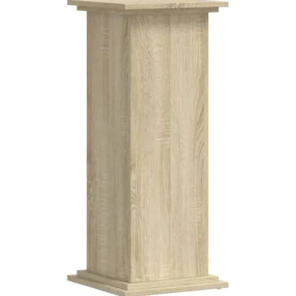 Plantestativ i konstrueret træ - Tidløst design | Størrelse: 33x33x80 cm | Farve: Sonoma-eg