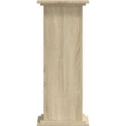 Plantestativ i konstrueret træ - Tidløst design | Størrelse: 33x33x80 cm | Farve: Sonoma-eg