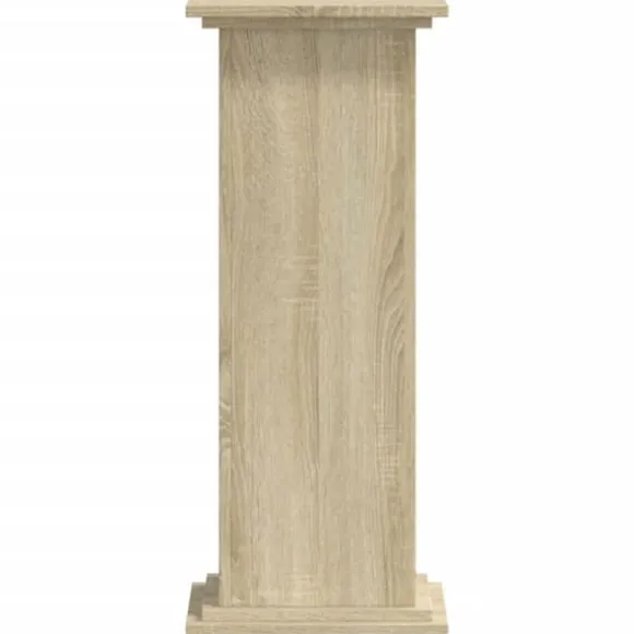 Plantestativ i konstrueret træ - Tidløst design | Størrelse: 33x33x80 cm | Farve: Sonoma-eg