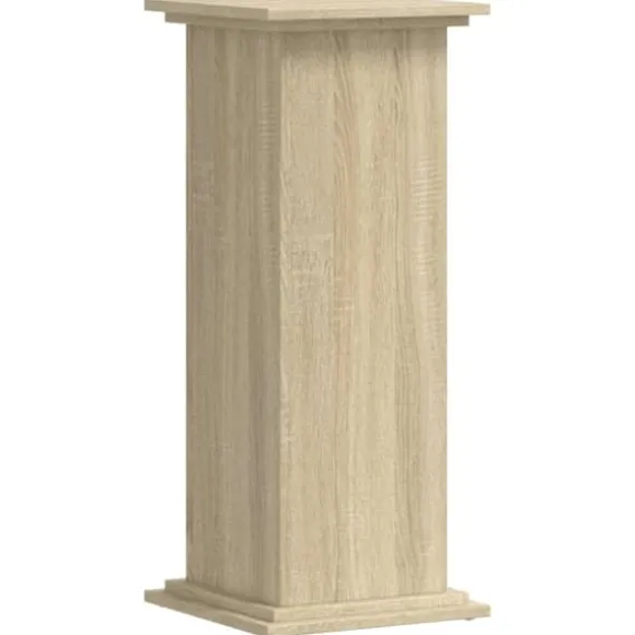 Plantestativ i konstrueret træ - Tidløst design | Størrelse: 33x33x80 cm | Farve: Sonoma-eg