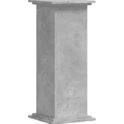 Plantestativ i konstrueret træ - Slidstærkt og stilrent | Størrelse: 33x33x80 cm | Farve: Betongrå