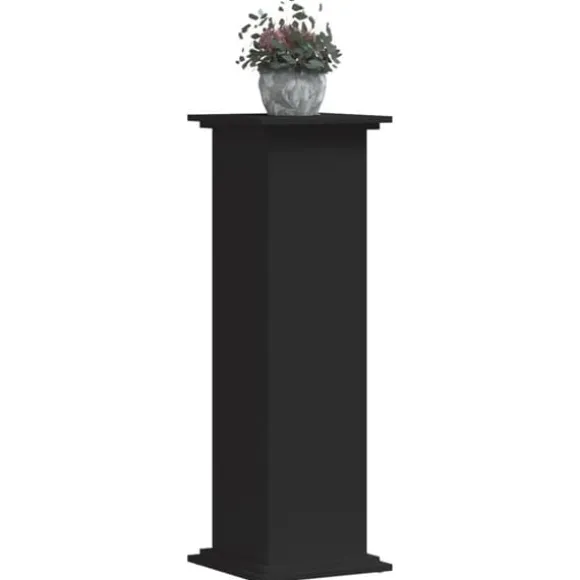 Plantestativ i konstrueret træ - Slidstærkt og stabilt design | Størrelse: 33x33x100 cm | Farve: Sort