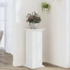 Plantestativ i konstrueret træ - Minimalistisk design | Størrelse: 33x33x80 cm | Farve: Hvid