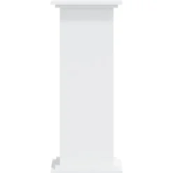 Plantestativ i konstrueret træ - Minimalistisk design | Størrelse: 33x33x80 cm | Farve: Hvid
