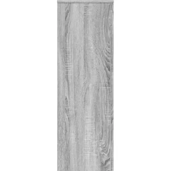 Plantestativ i konstrueret træ - Blomsterstøtte | Størrelse: 33x33x100 cm | Farve: Grå Sonoma-eg