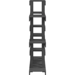 Plantestativ i massivt fyrretræ - Elegant plantehylde | Størrelse: 104,5x25x109,5 cm | Farve: Grå