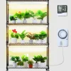 Plantestativ med væksterlys 4 etager, 180W, 150 cm, Høj væksthylle til planter, justerbar lysstyrke, hurtig installation.