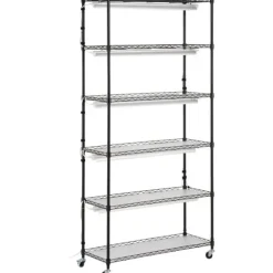 Plantestativ med vækstlys 6 etager, 180W, 70,9, indendørs plantedyrkningshylde, justerbar højde, moderne design.