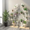 Plantestativ, 60x30x155 cm - materiale: spånplade, mdf-plade, stål