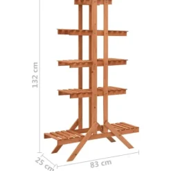 Plantestativ 83x25x132 cm massivt fyrretræ - Plantestativ - Plantestativer - Home & Living