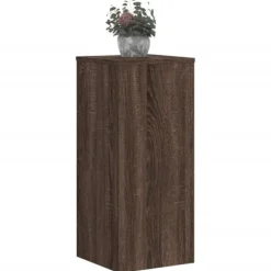 Plantestativer 2 stk. - Konstrueret træ | Farve: Brunt eg | Størrelse: 30x30x70 cm