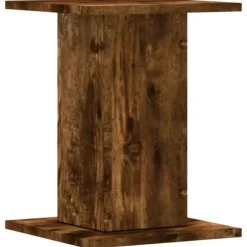 Plantestativer 2 stk. - Slidstærkt konstrueret træ | Størrelse: 30x30x40 cm | Farve: Røget eg