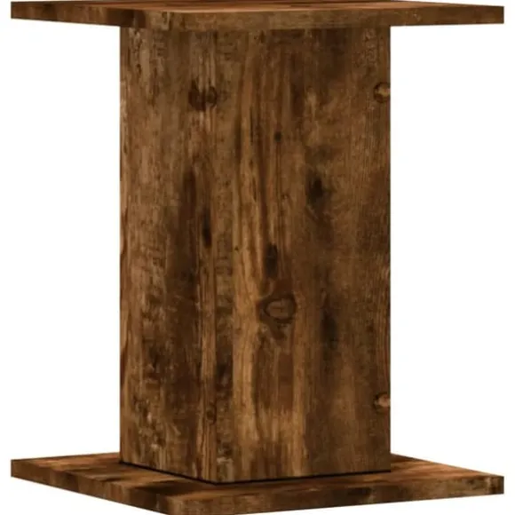 Plantestativer 2 stk. - Slidstærkt konstrueret træ | Størrelse: 30x30x40 cm | Farve: Røget eg