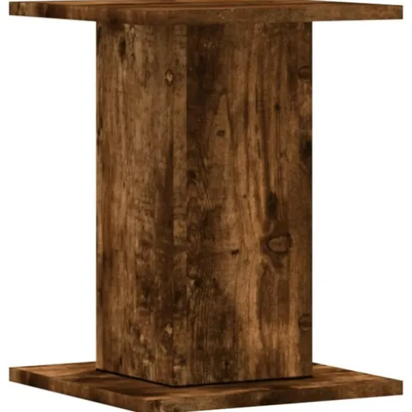 Plantestativer 2 stk. - Slidstærkt konstrueret træ | Størrelse: 30x30x40 cm | Farve: Røget eg