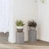Plantestativer 2 stk. - Slidstærkt trædesign | Farve: Grå sonoma-eg | Størrelse: 10x10x18 cm