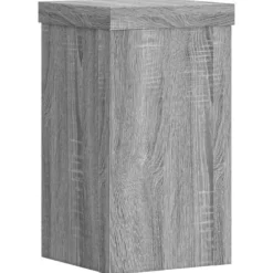 Plantestativer 2 stk. - Slidstærkt trædesign | Farve: Grå sonoma-eg | Størrelse: 10x10x18 cm