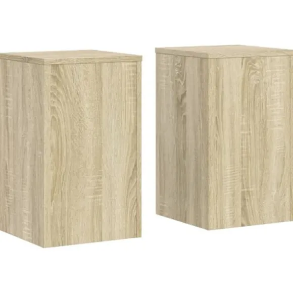 Plantestativer 2 stk. - Slidstærkt konstrueret træ i sonoma-eg | Størrelse: 30x30x50 cm