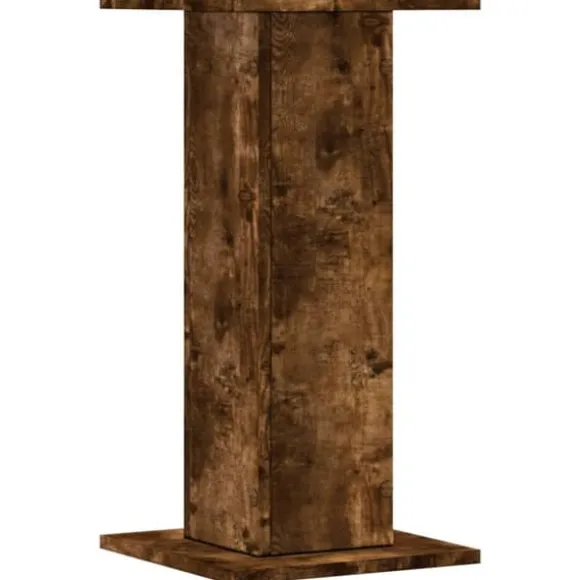 Plantestativer 2 stk. - Slidstærkt konstrueret træ i røget eg | Størrelse: 30x30x60 cm