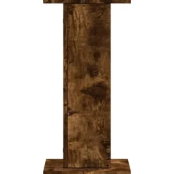 Plantestativer 2 stk. - Slidstærkt konstrueret træ i røget eg | Størrelse: 30x30x60 cm