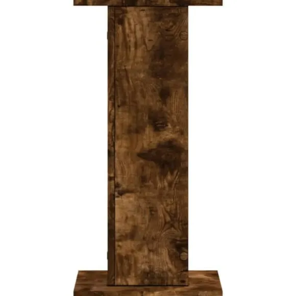 Plantestativer 2 stk. - Slidstærkt konstrueret træ i røget eg | Størrelse: 30x30x60 cm