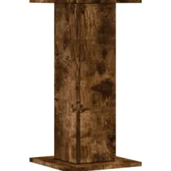 Plantestativer 2 stk. - Slidstærkt konstrueret træ i røget eg | Størrelse: 30x30x60 cm
