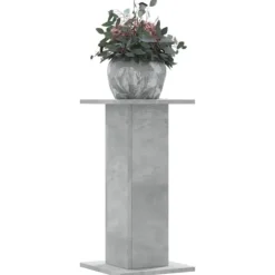Plantestativer 2 stk. - Stabilt konstrueret træ | Farve: Betongrå | Størrelse: 30x30x60 cm