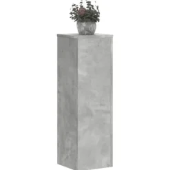 Plantestativer 2 stk. - Stabilt og tidløst design | Størrelse: 25x25x80 cm | Farve: Betongrå