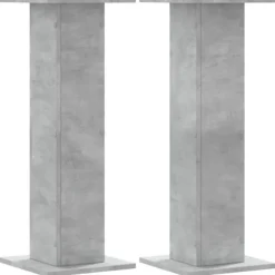 Plantestativer 2 stk. - Stabilt trædesign | Størrelse: 30x30x80 cm | Farve: Betongrå