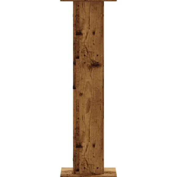 Plantestativer 2 stk. - Stabilt konstrueret træ | Størrelse: 30x30x95 cm | Farve: Antik træ