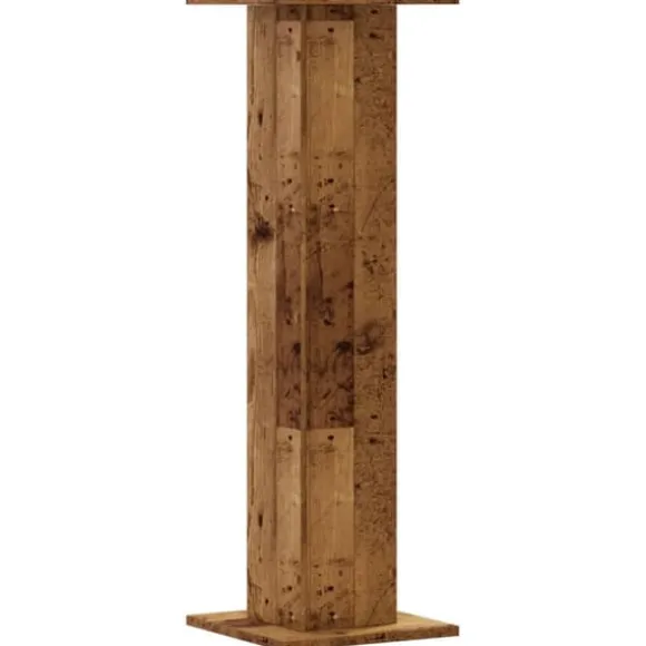 Plantestativer 2 stk. - Stabilt konstrueret træ | Størrelse: 30x30x95 cm | Farve: Antik træ