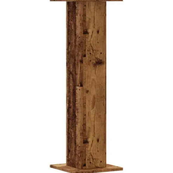 Plantestativer 2 stk. - Stabilt konstrueret træ | Størrelse: 30x30x95 cm | Farve: Antik træ