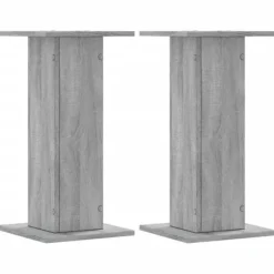 Plantestativer 2 stk. - Stabilt konstrueret træ | Farve: Grå sonoma-eg | Størrelse: 30x30x60 cm