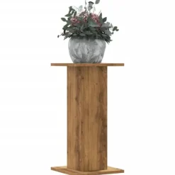 Plantestativer 2 stk. - Stabilt trædesign | Farve: Egetræsfarve | Størrelse: 30x30x60 cm