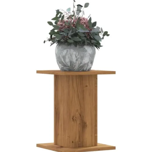 Plantestativer 2 stk. - Stabilt konstrueret træ | Farve: Egetræsfarve | Størrelse: 30x30x40 cm