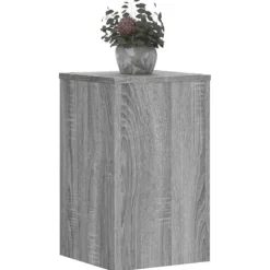 Plantestativer 2 stk. - Stabilt konstrueret træ | Farve: Grå Sonoma-eg | Størrelse: 30x30x50 cm