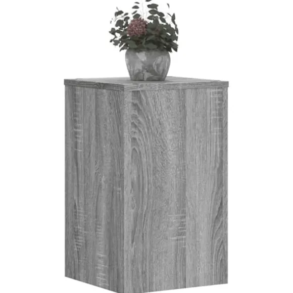 Plantestativer 2 stk. - Stabilt konstrueret træ | Farve: Grå Sonoma-eg | Størrelse: 30x30x50 cm